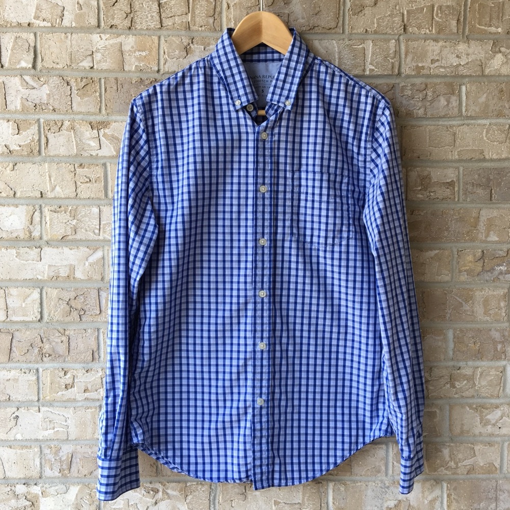 Banana Republic Grant Slim Fit Button Up Shirt Size S 🌺